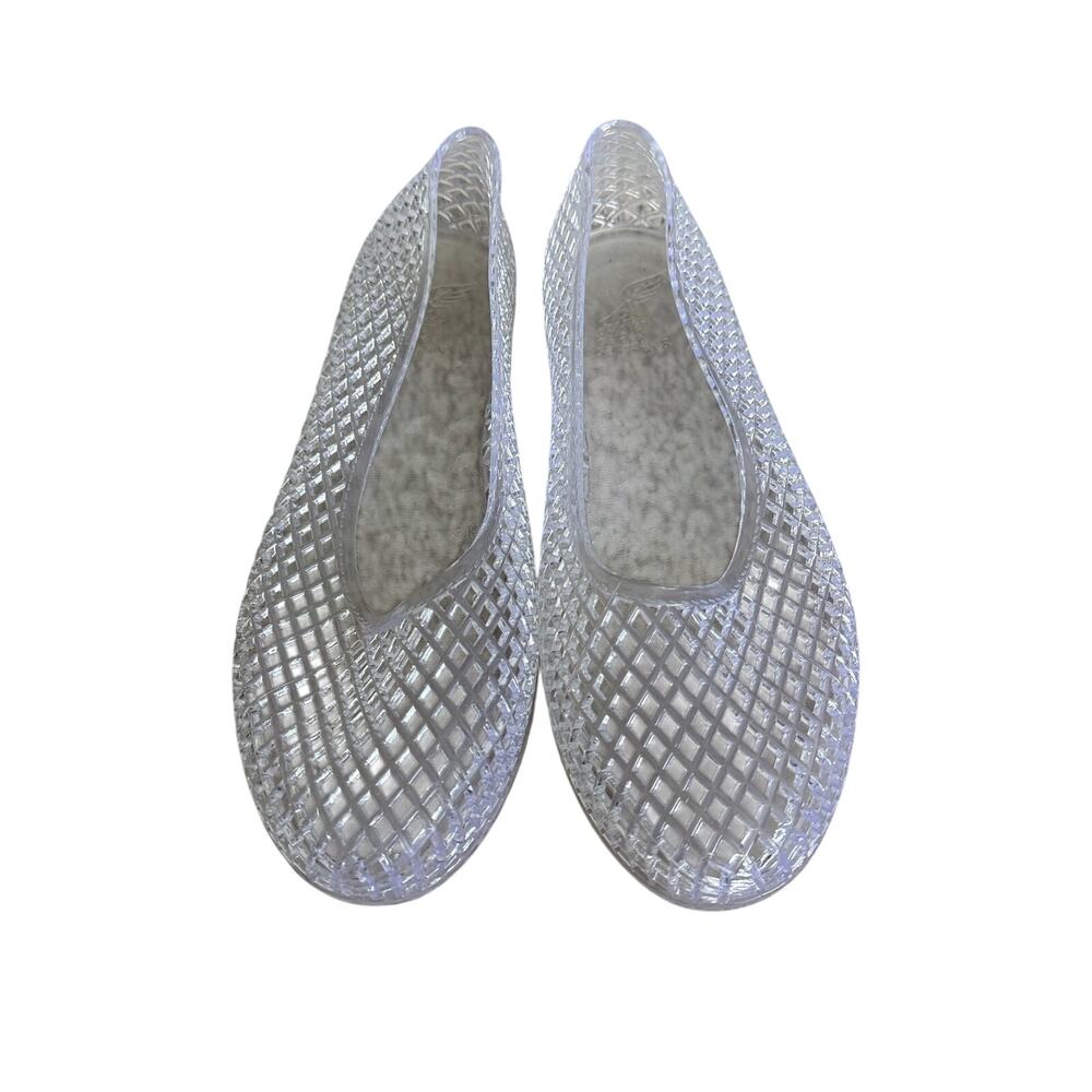 Ancient Greek Sandals Iro PVC Lattice Ballet Flats Jelly Shoes Clear White EU 36 - Picture 3 of 10
